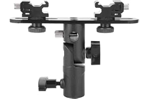KUULEYN Blitzhalterung, Blitzschiene, Blitzschuh-Blitzgerät-Ständer Regenschirmhalter Lichtstativ-Halterung 1/4'' Bis 3/8'' Kompatibel Für Blitz Lichtstativ Stativ Regenschirm