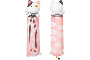 Terbaik 85CM Largo Peluche de Gato Almohada con Flor de Cerezo Peluche Gato Kawaii Regalo para niños