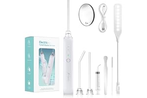 BUBBACARE Tonsillenstein Entferner Set, Elektrisches Mandelsteine Entfernen, Einfach Mandelsteine Entfernen und Mundgeruch Stoppen, 3-Gang-Saug-Mandelsteinentferner