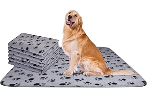 Nobleza – 6 x Manta Suave de Felpa para Perros, Gatos y Otras Mascotas. Lavable. Color Gris, 120 * 100 cm