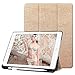 Produktbild iPad 24,6 cm 2018/2017 Smart Fall mit Bleistift Halterung – Licht Slim Premium Folio Cover und Mehrwinkel-View Aufstellfunktion mit Auto Sleep/Wake, Schutz für Apple iPad 6. Generation (A1893/A1954) schwarz goldfarben