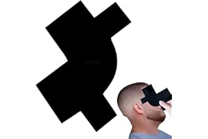 OUXING Enhancement Card for Barbers,Hairline Baffle Beard Stencil Tool,Beard Shaper,Hairline Optimizer,Hairline Shaping Tool,Beard Shaper Tool,Mustache Line-up Stencil,Styling Enhancement Card,Black