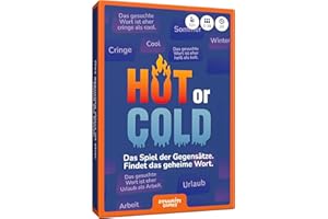 DYNAMITE GAMES Hot or Cold - Das Spiel der Gegensätze - Findet das geheime Code Wort - Seid Ihr auf Einer Wellenlänge? Kartenspiel für Erwachsene & Jugendliche - 2–16 Spieler – Ab 12 Jahren