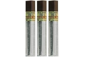 Pentel 0,3 mm Taille crayon hb Dureté Abat-jour de rechange Recharge mines Hi pollymer Super pour crayons & mécanique automatique (Lot de 3 tubes – 36 pièces)