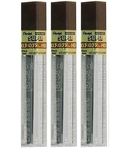 Pentel Ain Stein Mechanical Pencil Refill Leads - 0.9mm - B - 2 Tubes - 36 Leads per Tube