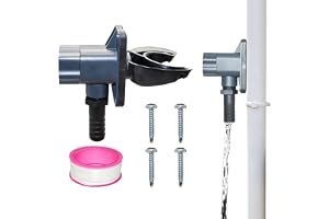 Regnvattensamlare Regnsamlare för fallrör 70-110mm Regnrännor Avlopp Regentonner Förbindare för tak upp till 80 m²