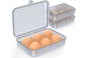 RoseFlower 2 Pezzo 6 Griglie Porta Uova Plastica da Trasporto, Contenitori Uova Porta Uovo da Frigorifero, Portauova Porta Uova da Frigo, Portatile Portauova Scatola Uova per Campeggio All'aperto
