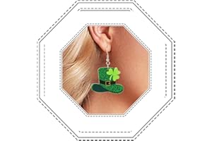 Jovono St. Patrick's Day Earrings Irish Green Dangle Earring Party Ear Accessories for Women