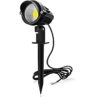 MEIKEE 7W LED Gartenleuchte mit Erdspieß 850LM Gartenstrahler IP66 wasserdicht vertikal schwenkbar Metall 85-265V/AC für…