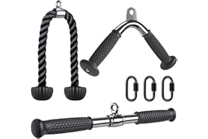 Kipika Attache de Traction pour Triceps - Accessoires pour Machine à câble pour Salle de Sport à la Maison - Fixations pour Machine à câble