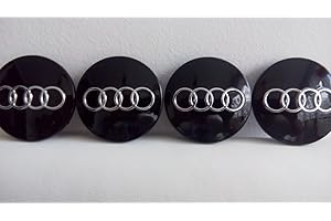 4 x Audi wheel centre caps, 60 mm, hub cap, black