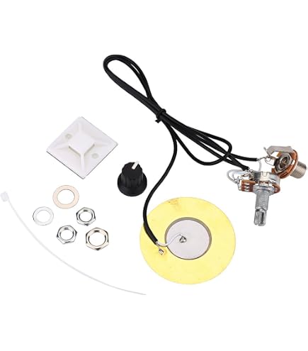 Pickup Piezo Per Chitarra Acustica - Trasduttore Con Ancora Per Puntale, Argento