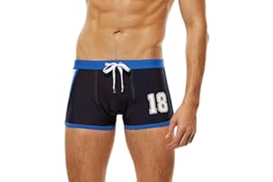 SUSENSTONE Maillot De Bain Homme Boxer Piscine Sexy Short Homme Sport Short De Bain Plage Taille Basse Natation Sexy Respirant Fitness Pas Cher avec Cordon RéGlable Casual Pantalons