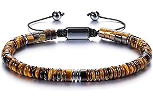 JSDDE Healing Crystals Bracelet Adjustable Natural Crystal Stone Bracelets for Men and Women