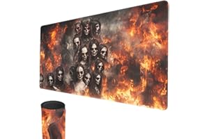 SMATCAMP MTG Playmat, 24" x 14" TCG Playmats Stitched Edges Smooth Rubber Surface Battle Board Game Mousepad for Halloween (Zombie)