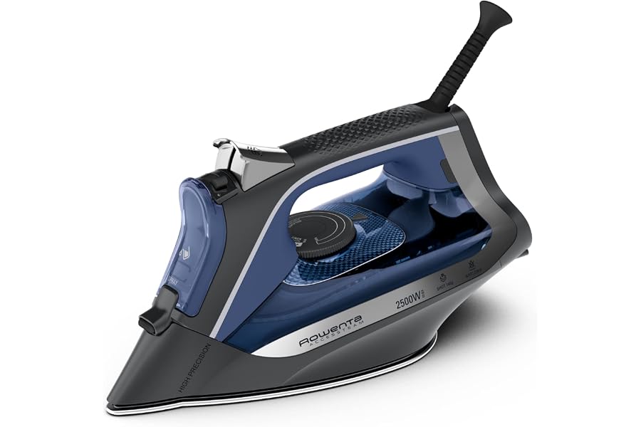 Rowenta DW4301D1 Access Steam Steam Iron, 2500W, 250 ml, Steam Blow 140 g/min, Microsteam Plate in Stainless Steel, Anti-Limescale System, Precision Tip and Drip Protection