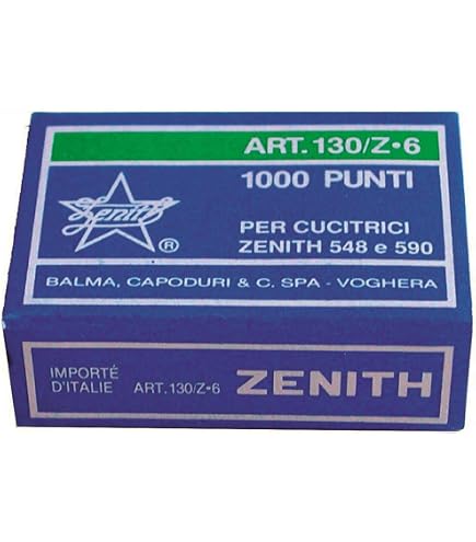 Lot De 3 Boîtes De 1000 Agrafes Zenith 130/E - Acier, Taille 6/4 Mm