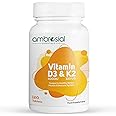 Ambrosial Vitamin D3 & K2 Tablets 4000IU Vitamin D3 + 100µg K2 MK-7 for Healthy Bones, Muscles, and to Support The Immune System - 120 Tablets