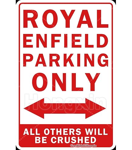 Plaque Métal Vintage Royal Enfield 20x30cm - Déco Murale Rétro, 4 Trous De Fixation