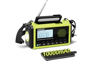 Benss Wind Up Radio, Survival Equipment, AM/FM/SW/WB Portable Radio, Battery Radio with 10000mAh Power Bank, Solar Radio with Torch, Reading Lamp and SOS Alarm for Camping, Hiking and Emergencies