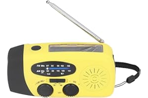 SEAFRONT Solar Radio, IPX3 Waterproof, Hand Crank Solar Radio Lantern, Multifunctional Portable USB Charging for Camping