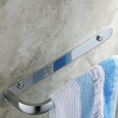 Aothpher Messing Wandhandtuchhalter Toilettenpapierhalter ,Handtuchring 33cm,Polierte verchromten - 2