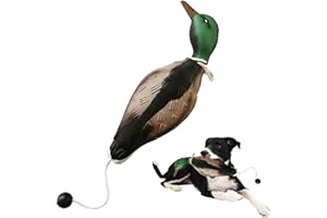 SMELEYOU Hundetraining Dummy Eva Interaktives Hund Spielzeug realistische wasserdichte Bissresistente Anti geeignete Entenhundspielzeug mit Wurfschütteln Leichtes Hundetraining gefälschte Ente