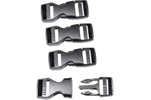 BAIWOAK 15mm/20mm/25mm/32mm/38mm/50mm Fibbie a sgancio laterale in plastica resistente con fibbia a clip di ricambio per zaino