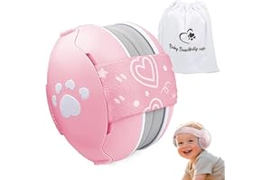 SHOCHX Heart Shape Baby Ear Defender for Babies and Toddlers up to 36 Months, Noise Reduction Earmuffs, Comfortable Infant Headphones for Improves Sleep, Baby Travel Essentials for Airplane/Sleep