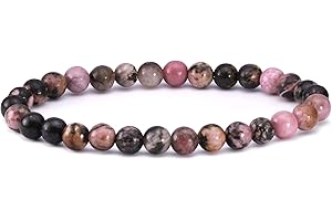 J.Fée Bracelet Pierre 6MM Bracelet Pierre Naturelle Bracelet Perles Bracelet Pierres Précieuses Bracelet Femme Bijoux Femme Cadeau Femme Cadeau Anniversaire Femme et Homme Cadeau Noel