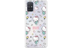 Personalaizer Funda Original Compatible con Samsung Galaxy A71 - Hello Kitty Patron Stickers