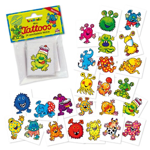 Lutz Mauder Lutz mauder47303 Monster Mini Tattoo Set (eine Größe, 24)