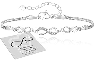 GEMAURA Armband Silber 925 Damen,Infinity Armband Silber mit Zirkonia,Verstellbares Armband Gold Herz Silber Armband Unendlichkeitszeichen Freundschaftsarmbänder Schmuck Geschenke für Frauen