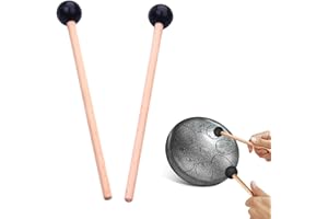 RAKIUTY Baguettes de Percussionen Caoutchouc,Caoutchouc Xylophone Maillet Percussion,Maillets Xylophone,Langue Tambour Maillets Caoutchouc,Maillet de Tambour de Langue,pour Enfants Adultes Jouant,1 Paire