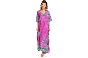 Looking Glam New Ladies Oversized Maxi Kimono Kaftan Tunic Kaftan Dress Free Size