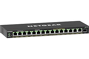 NETGEAR Switch PoE de 15 puertos GS316EPP, Switch Ethernet Plus con 15 puertos PoE+ (231W) y 1 puerto 1G SFP, montaje de sobremesa/pared