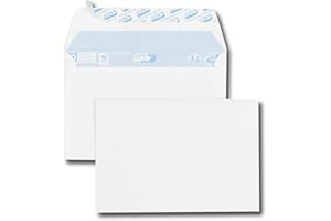 GPV EVERYDAY GPV - Boite de 500 Enveloppes - Format C6 (114x162 mm), sans fenêtre, qualité papier blanc : 80 g/m2 - Certifié PEFC & NF316
