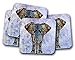 Produktbild Elefant Getränke Untersetzer - Set von 4 Getränke Matten ideal New Home Geschenk oder Einzugs Geschenk