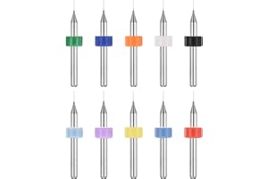 PATIKIL 10 Pack 0.2mm Micro Drill Bits 1/8" Shank Carbide Tungsten Steel 135° Mini Small Bits Print Circuit Board Drilling Tool for CNC Engraving Precision Machinery