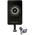 MyMAX – USB Type C 1300mA Magic Tag Super-Fast Qi Wireless Charging Receiver and Adapter Compatible with Google Pixel, Samsung, Huawei, LG, Sony, Motorola, Nokia, etc (Short Version, Metal Head)