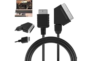 GodtKowty High-Definition SCART to HDMI Converter Cable for PS, PS2, PS3 Consoles – 1.8m Length, Nickel-Plated Connectors, Supports 720P/1080P Resolution – for Gaming and Multimedia Streaming