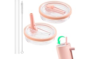 YUENGJGI 2 coperchi di Ricambio per Tazza Stanley Cup da 40 oz, Coperchio Riutilizzabile a Prova di perdite, Coperchio di Ricambio con Cannuccia, Coperchio di Ricambio Stanley Cup