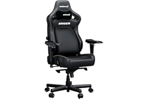 Anda Seat Kaiser 4 Gaming Chair for Adults - XL Reclining Video Game Chairs with 4-Level Pop-Out Lumbar, Stain-Resistant Faux Leather, Heavy Duty Neck & Back Support - Black Ergonomic Gaming Chair