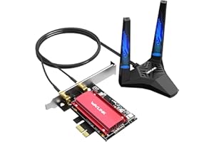 WAVLINK 2023 Nowa karta sieciowa WiFi 6E AX5400M PCIe, Bezprzewodowy adapter trójpasmowy AX210 z Bluetooth 5.3, MU-MIMO, WPA3, OFDMA zaawansowany radiator dla PC z systemem Windows 11/10
