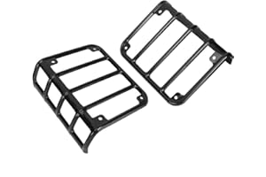 GERMERSE Cubierta de luz trasera, cubierta duradera para lámpara de luz trasera, protector de luz trasera, resistente a la corrosión para lámpara trasera para Jeep Wrangler JK(black)