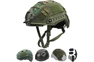 LEJUNJIE PJ Tactical Paintball Airsoft Helm Fast Militärhelm mit NVG-Halterung und seitlicher Führungsschiene