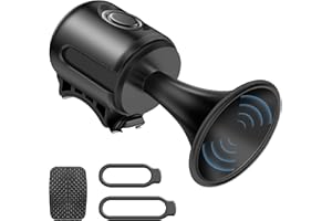 Afaneep Campanello Bici, Clacson Bici Campanello Bicicletta - 120DB Clacson Bici Elettrica Campanello Bici Elettrico Impermeabile IPX4 Campanello Elettrico Bici Campanelli per Bicicletta (Nero)