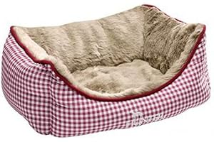 HUNTER Perro sofá Astana con Peluche, pequeñas, 60 x 45 cm, Color Rojo