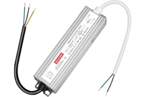 ZAKVOP Transformador 220v a 12v, Transformador LED 12v 36w, IP67 Impermeable LED Driver, Fuente Alimentacion 12V 3A Constante, Sin ruido/sin parpadeo para bombillas y tiras LED MR16 GU5.3 MR11 G4