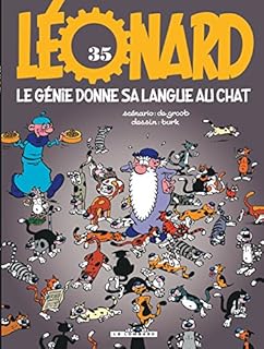 jaquette livre Léonard, tome 35 : Le Génie donne sa langue au chat